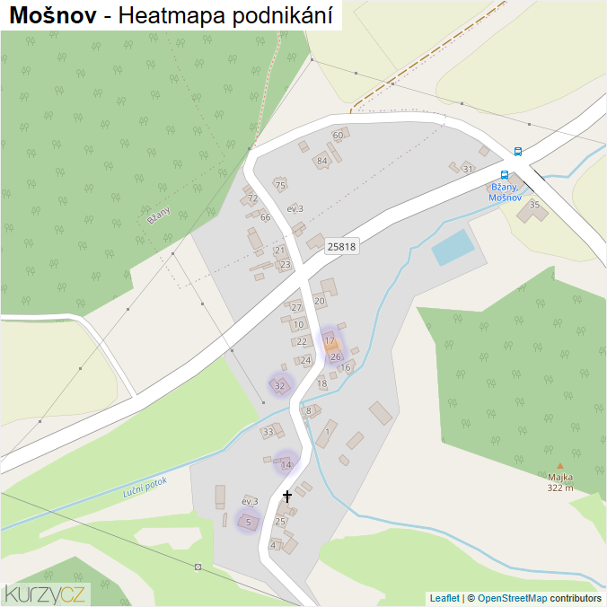 Mapa Mošnov - Firmy v části obce.