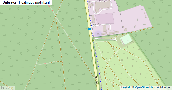 Dúbrava - mapa podnikání