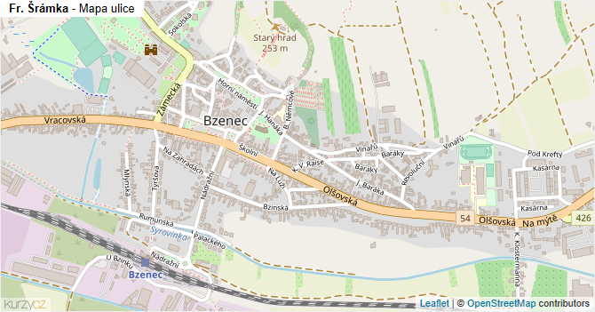 Fr. Šrámka - mapa ulice