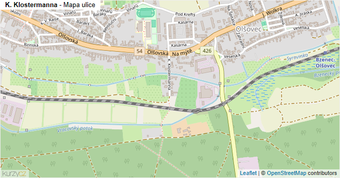 K. Klostermanna - mapa ulice