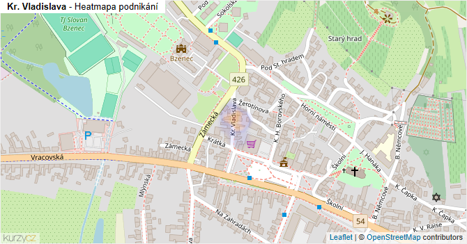 Kr. Vladislava - mapa podnikání