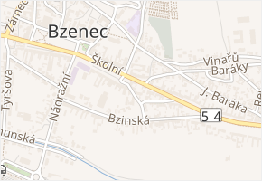 Na luži v obci Bzenec - mapa ulice