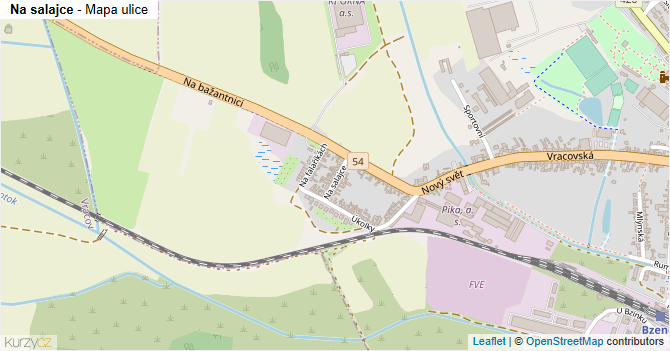 Na salajce - mapa ulice