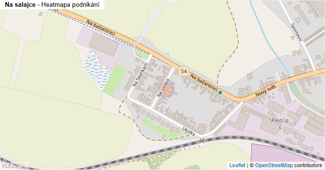 Na salajce - mapa podnikání