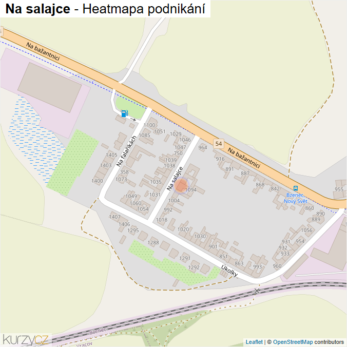 Mapa Na salajce - Firmy v ulici.