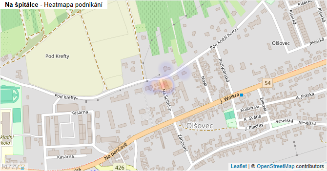 Na špitálce - mapa podnikání