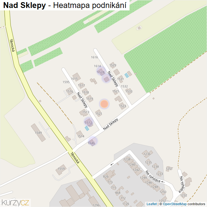 Mapa Nad Sklepy - Firmy v ulici.