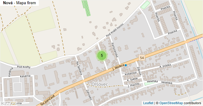 Nová - mapa firem