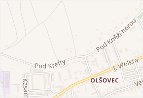 Pod Krefty v obci Bzenec - mapa ulice