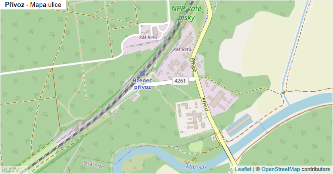 Přívoz - mapa ulice