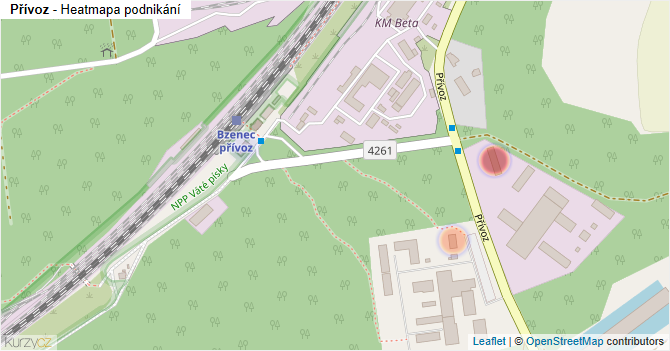 Přívoz - mapa podnikání
