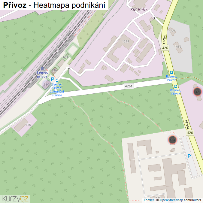 Mapa Přívoz - Firmy v ulici.