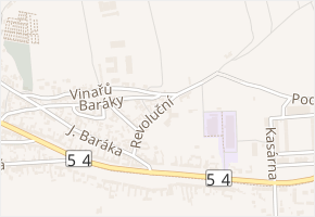 Revoluční v obci Bzenec - mapa ulice