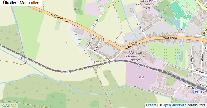 Úkolky - mapa ulice