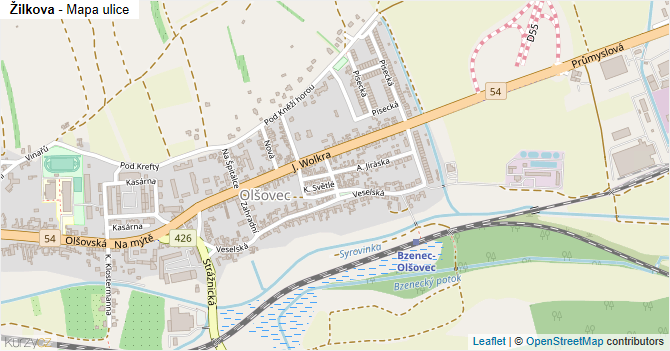 Žilkova - mapa ulice