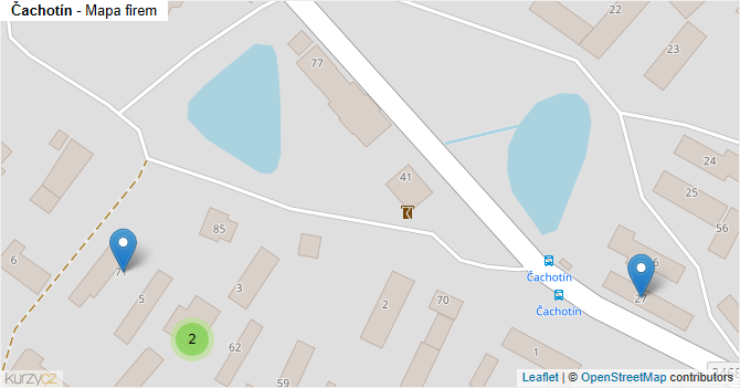 Čachotín - mapa firem