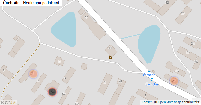 Čachotín - mapa podnikání