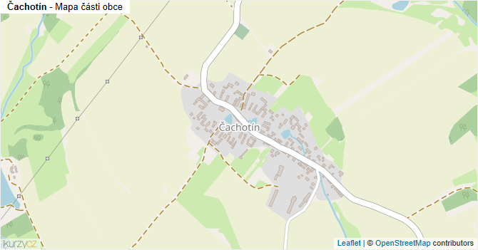 Čachotín - mapa části obce