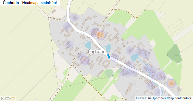 Čachotín - mapa podnikání