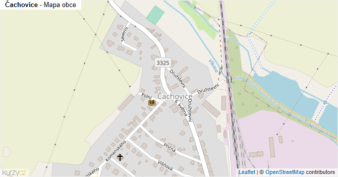 Čachovice - mapa obce