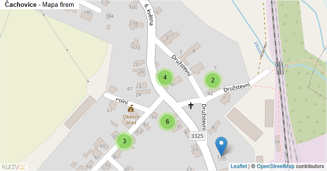 Čachovice - mapa firem