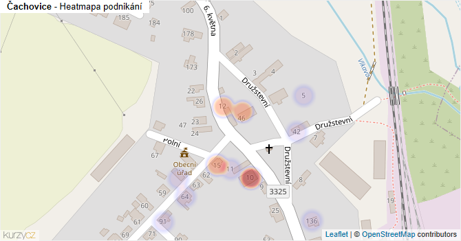 Čachovice - mapa podnikání