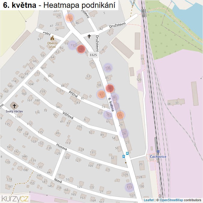 Mapa 6. května - Firmy v ulici.