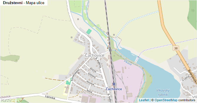 Družstevní - mapa ulice