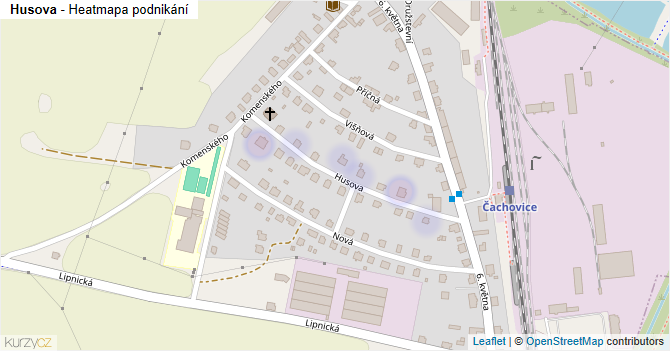 Husova - mapa podnikání