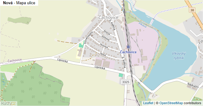 Nová - mapa ulice