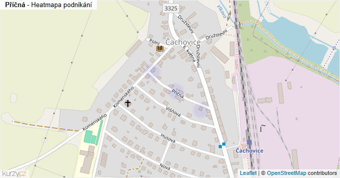 Příčná - mapa podnikání