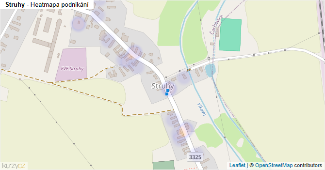 Struhy - mapa podnikání