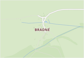 Bradné v obci Čachrov - mapa části obce