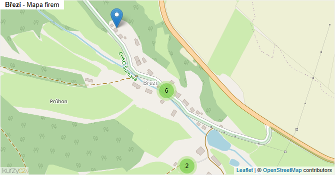 Březí - mapa firem
