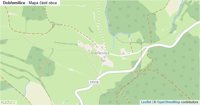Dobřemilice - mapa části obce