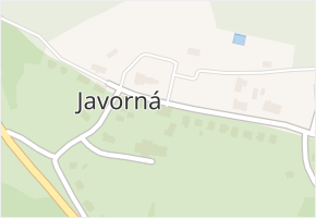 Javorná v obci Čachrov - mapa části obce