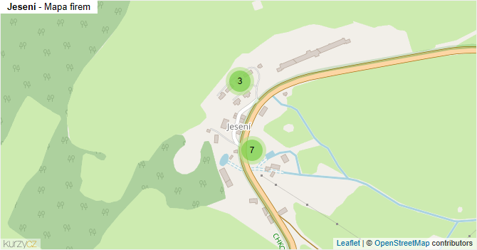 Jesení - mapa firem
