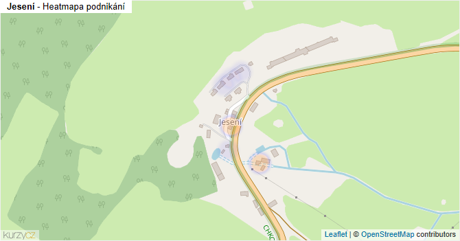 Jesení - mapa podnikání