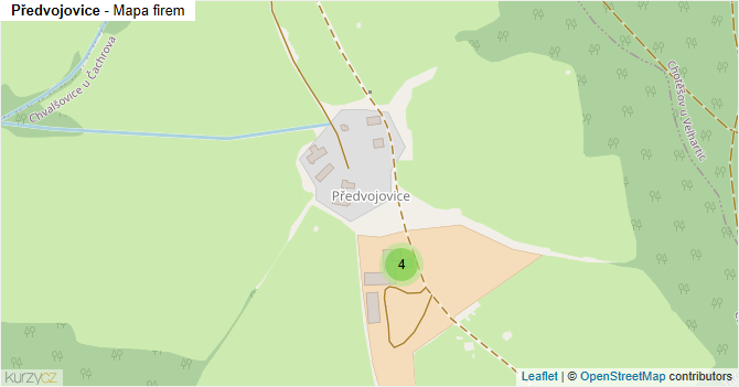 Předvojovice - mapa firem