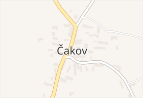 Čakov v obci Čakov - mapa části obce