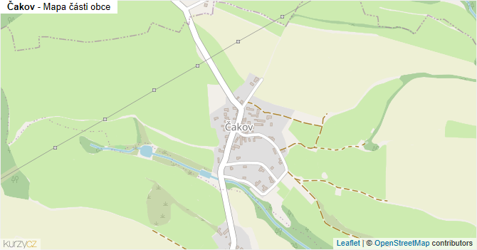 Čakov - mapa části obce