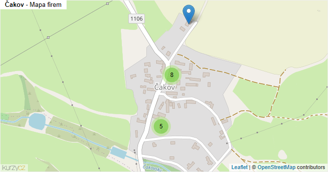 Čakov - mapa firem