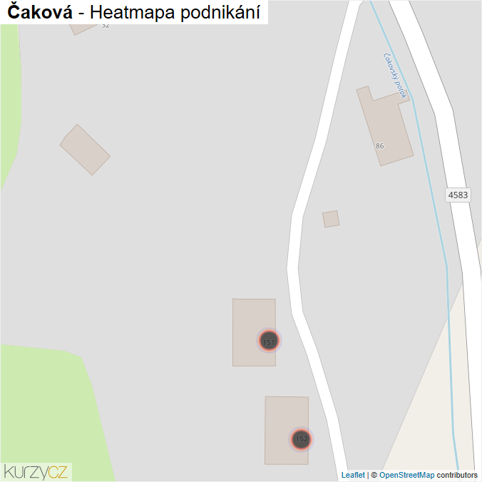 Mapa Čaková - Firmy v obci.