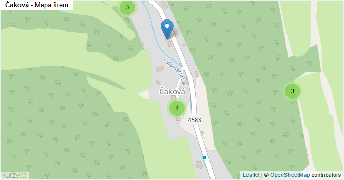 Čaková - mapa firem