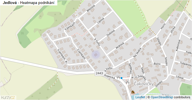 Jedlová - mapa podnikání