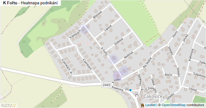 K Fořtu - mapa podnikání