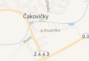 K prutníku v obci Čakovičky - mapa ulice