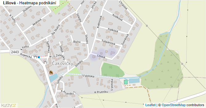 Liliová - mapa podnikání