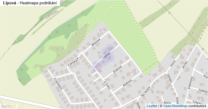 Lipová - mapa podnikání