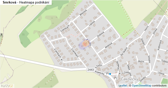 Smrková - mapa podnikání
